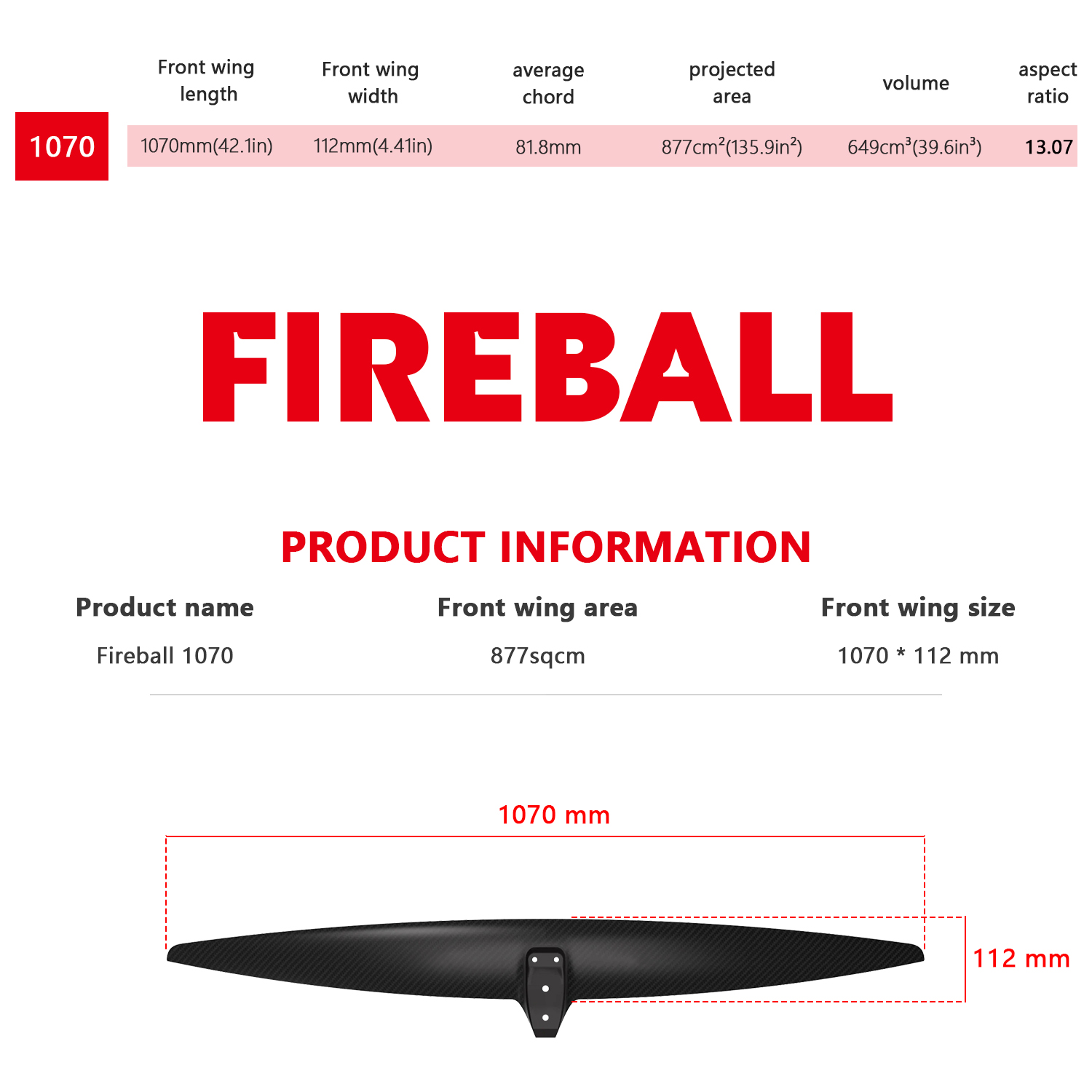 MSAxis Fireball 1070 Front Win - Kayak Paddle Carbon review and price