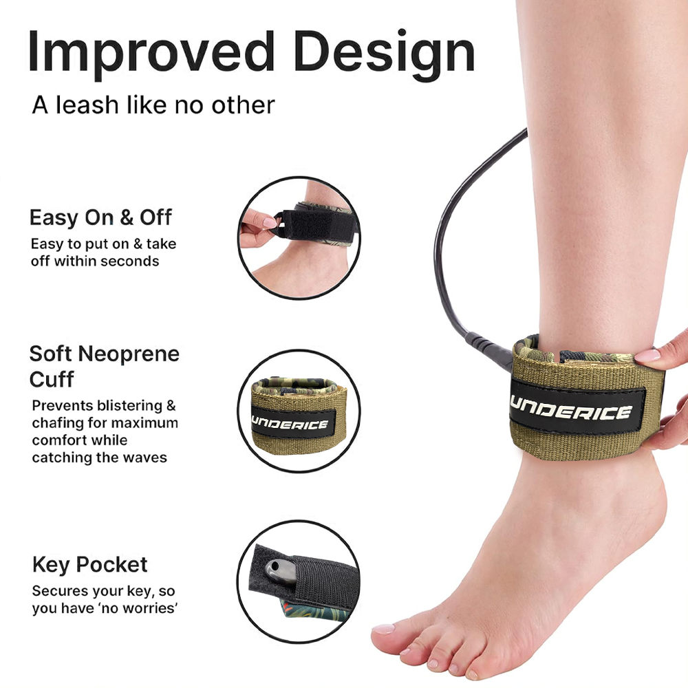 UICE Surfboard Leash 6-9ft SUP - Stand Up Paddle Leash review and price